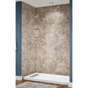 Avora Bath 11x20 Tile RidgeStone Acrylic Alcove Shower Walls 60"W x 36"D x 96"H AV60361212TWWS