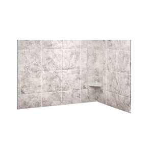 Avora Bath 12x12 Tile Limestone Acrylic Alcove Shower Walls 60"W x 36"D x 96"H AV60361212TBSWS
