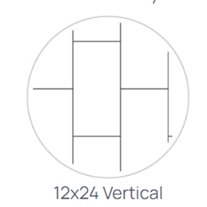 Avora Bath 12x24 Vertical White Acrylic Alcove Shower System with Silver Grout Lines 60"W x 36"D 6036LTAV60361224VSWGSW