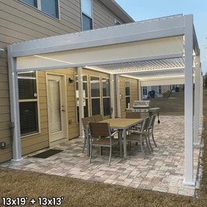 Bon Pergola Motorized Aluminum 13'x19' Villa Pergola - White - VP-DIY-6425 - Vital Hydrotherapy