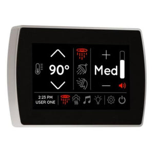 ThermaSol STC Steam Shower Control, 5" Touchscreen, Contemporary Flushmount