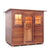 Enlighten sauna SaunaTerra Dry Traditional MoonLight 5 Person Indoor roofed Canadian Red Cedar Wood Outside And Inside front view - Vital Hydrotherapy