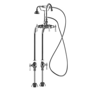 Cambridge Plumbing Clawfoot Tub Freestanding English Telephone Gooseneck Faucet & Hand Held Shower Combo CAM398684