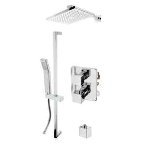 ALFI 2 Way Thermostatic Square Shower Set AB2830