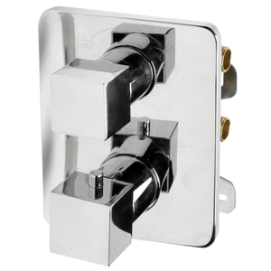 ALFI 2 Way Thermostatic Square Shower Set AB2830