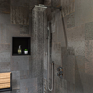 ALFI 2 Way Thermostatic Square Shower Set AB2830