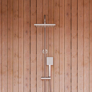 ALFI Square Brushed Nickel Style Thermostatic Exposed Shower Set AB2862-BN