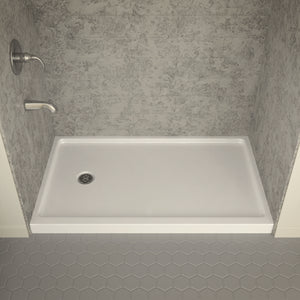 Anzzi Colossi Series 60 in. x 36 in. Shower Base in White SB-AZ007WL