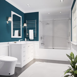 Anzzi Don Series 60 in. x 62 in. Frameless Sliding Tub Door SD-AZ17-01