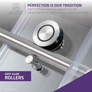 Anzzi Don Series 60 in. x 62 in. Frameless Sliding Tub Door SD-AZ17-01