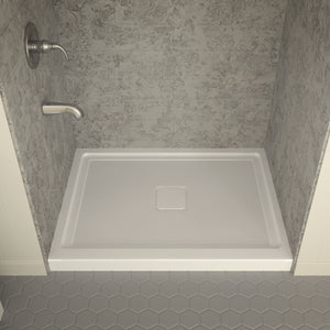 Anzzi Fissure Series 48 in. x 36 in. Shower Base in White SB-AZ011WC