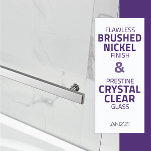 Anzzi Galleon 48 in. x 58 in. Frameless Tub Door with TSUNAMI GUARD SD-AZ054-01