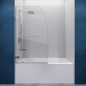 Anzzi Grand Series 31.5 in. by 56 in. Frameless Hinged Tub Door SD-AZ10-01