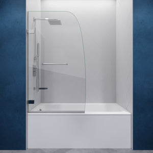 Anzzi Grand Series 31.5 in. by 56 in. Frameless Hinged Tub Door SD-AZ10-01