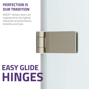 Anzzi Grand Series 31.5 in. by 56 in. Frameless Hinged Tub Door SD-AZ10-01