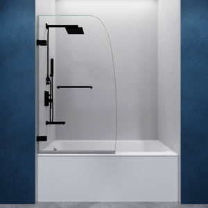 Anzzi Grand Series 31.5 in. by 56 in. Frameless Hinged Tub Door SD-AZ10-01