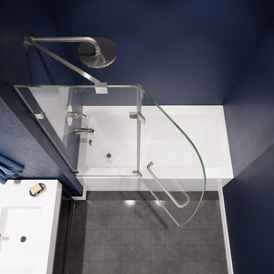 Anzzi Herald Series 48 in. by 58 in. Frameless Hinged Tub Door SD-AZ11-01