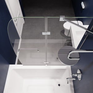 Anzzi Herald Series 48 in. by 58 in. Frameless Hinged Tub Door SD-AZ11-01