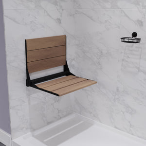 Anzzi Isle 16.7'' Teak Wall Mounted Shower Seat AC-AZ8208