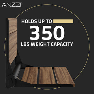 Anzzi Isle 16.7'' Teak Wall Mounted Shower Seat AC-AZ8208