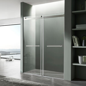 Anzzi Kahn Series 48 in. x 76 in. Frameless Sliding Shower Door with Horizontal Handle SD-FRLS05801
