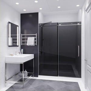 Anzzi Leon Series 60 in. by 76 in. Frameless Sliding Shower Door with Handle SD-AZ8077-02