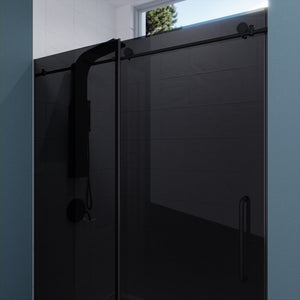 Anzzi Leon Series 60 in. by 76 in. Frameless Sliding Shower Door with Handle SD-AZ8077-02