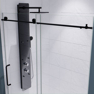 Anzzi Leon Series 60 in. by 76 in. Frameless Sliding Shower Door with Handle SD-AZ8077-02