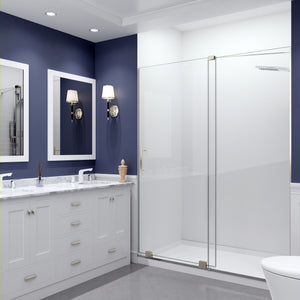 Anzzi Longboat Series 60 in. x 76 in. Semi-Frameless Shower Door with TSUNAMI GUARD SD-AZ055-01