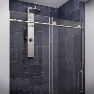 Anzzi Madam Series 48 in. by 76 in. Frameless Sliding Shower Door with Handle SD-AZ13-01