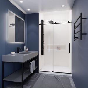 Anzzi Madam Series 48 in. by 76 in. Frameless Sliding Shower Door with Handle SD-AZ13-01