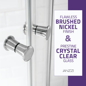 Anzzi Mare 35 in. x 76 in. Framed Shower Enclosure with TSUNAMI GUARD SD-AZ050-01