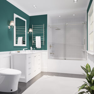 Anzzi Raymore Series 60 in. x 62 in. Frameless Sliding Tub Door SD-AZ8080-01