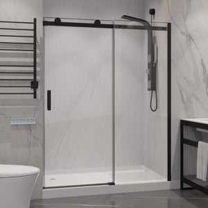 Anzzi Rhodes Series 48 in. x 76 in. Frameless Sliding Shower Door with Handle SD-FRLS05701