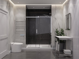 Anzzi Rhodes Series 60 in. x 76 in. Frameless Sliding Shower Door with Handle SD-FRLS05702