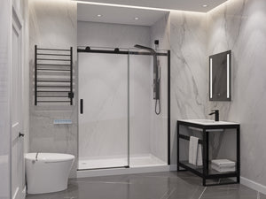 Anzzi Rhodes Series 60 in. x 76 in. Frameless Sliding Shower Door with Handle SD-FRLS05702