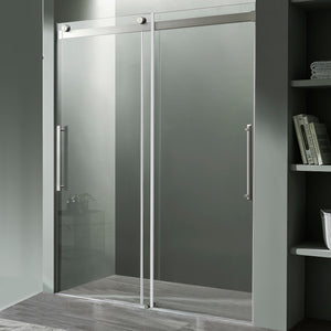 Anzzi Stellar Series 48 in. x 76 in. Frameless Sliding Shower Door with Handle SD-FRLS05901