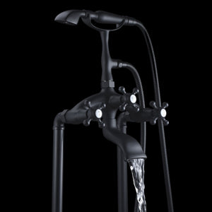 Anzzi Tugela 3-Handle Claw Foot Tub Faucet with Hand Shower FS-AZ0052