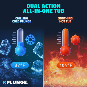 Anzzi 69 in. 1-Person 2-Jets All-in-One Cold Plunge and Hot Tub with Built-in Chiller, Lights, and WiFi in Blue CP-CH7939BL