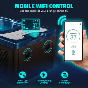 Anzzi 69 in. 1-Person 2-Jets All-in-One Cold Plunge and Hot Tub with Built-in Chiller, Lights, and WiFi in White CP-CH7939WH