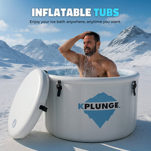 Anzzi Arctic Fox 1-Person Inflatable Cold Plunge Ice Bath Tub/Hot Tub with PVC Insulated Lid, Pump, and Repair Kit in Gray CP-IFBAR