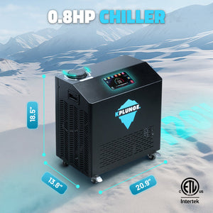 Anzzi Gale Cold Plunge Chiller and Heater- 3/4 HP in Black with 38°F to 104°F Cooling and Heating, WiFi App Control, and Filter CP-CHILL08HP