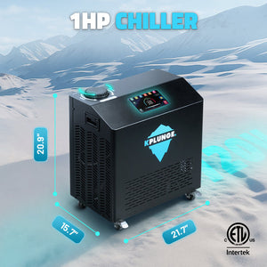 Anzzi Gale Cold Plunge Chiller and Heater- 1 HP in Black with 38°F to 104°F Cooling and Heating, WiFi App Control, and Filter CP-CHILL1HP
