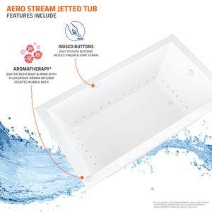 Atlantis Whirlpools Eros 42 x 72 Rectangular Bathtub 4272E