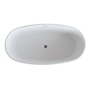 Atlantis Whirlpools Kurow 32 x 62 Artificial Stone Freestanding Bathtub 6131KWSXCWXX