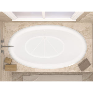 Atlantis Whirlpools Petite 44 x 78 Oval Soaking Bathtub 4478PCS