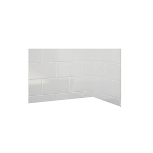 Avora Bath 11x20 Tile White Acrylic Alcove Shower System 60"W x 32"D x 96"H 6032LTAV60361120TLSWS