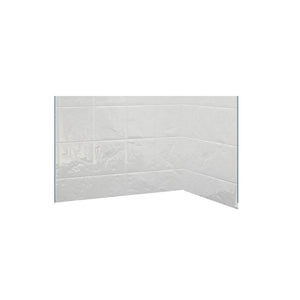 Avora Bath 12x12 Tile White Acrylic Alcove Shower System 60"W x 30"D x 96"H 6030LTAV60361212TLSWS
