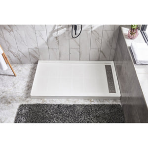 Avora Bath Low Step Right Trench 60'' W 36'' D Shower Base
