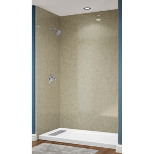 Avora Bath Sandstone Acrylic Alcove Shower System 60"W x 30"D x 96"H 6030LTAV6036SSWS